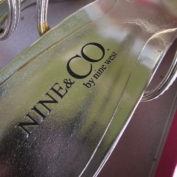 Nine West Heels - Gold-toned - Sz 6.5 - Picture 4 of 11